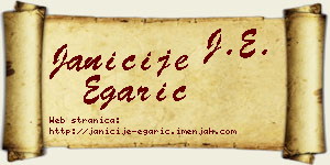 Janićije Egarić vizit kartica